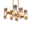 Ritz - Glass Tube X Rectangular Chandelier